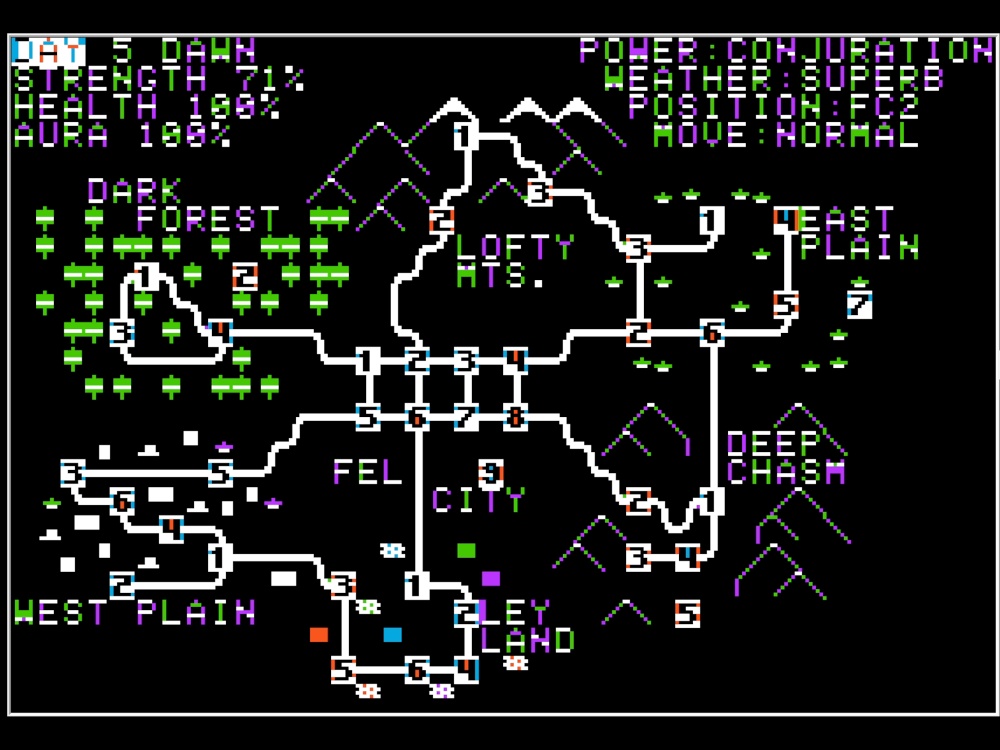 Gameplay of Dragons Eye for Apple II